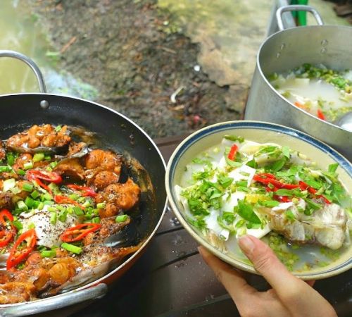 Nấu canh chua với củ hủ dừa Nấu canh chua với củ hủ dừa