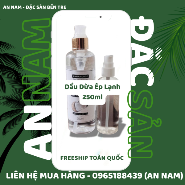 Dầu Dừa Ép Lạnh (250 ml)