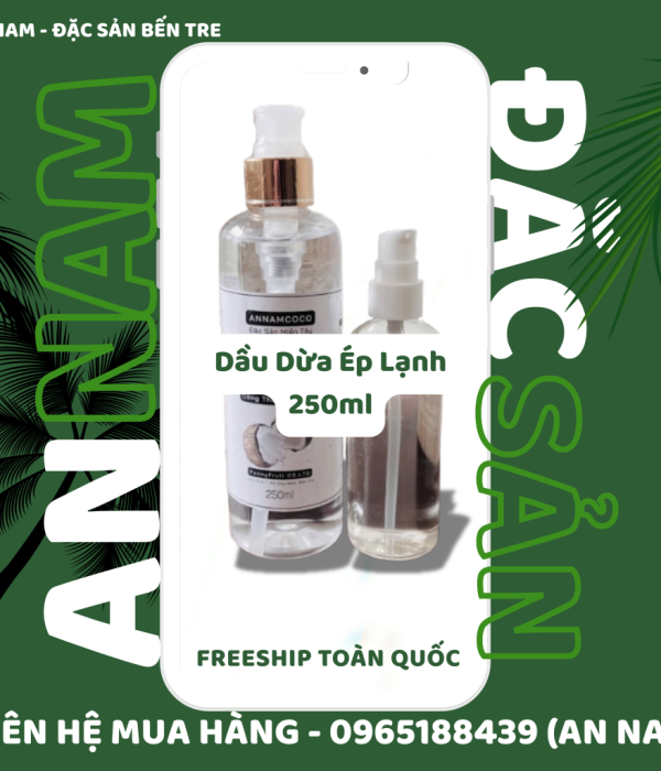 Dầu Dừa Ép Lạnh (250 ml)