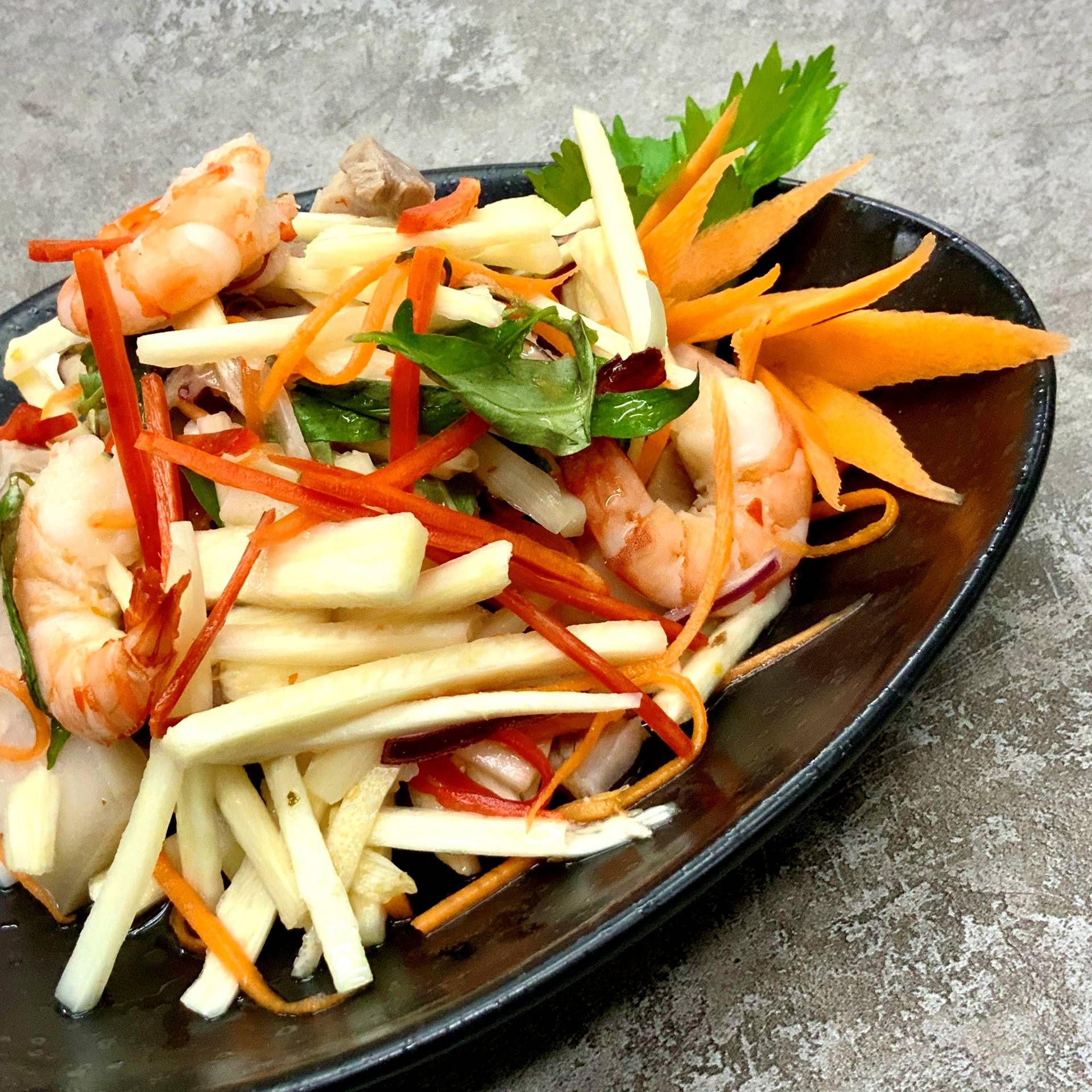 Món ngon củ hủ dừa Bến Tre xào tôm